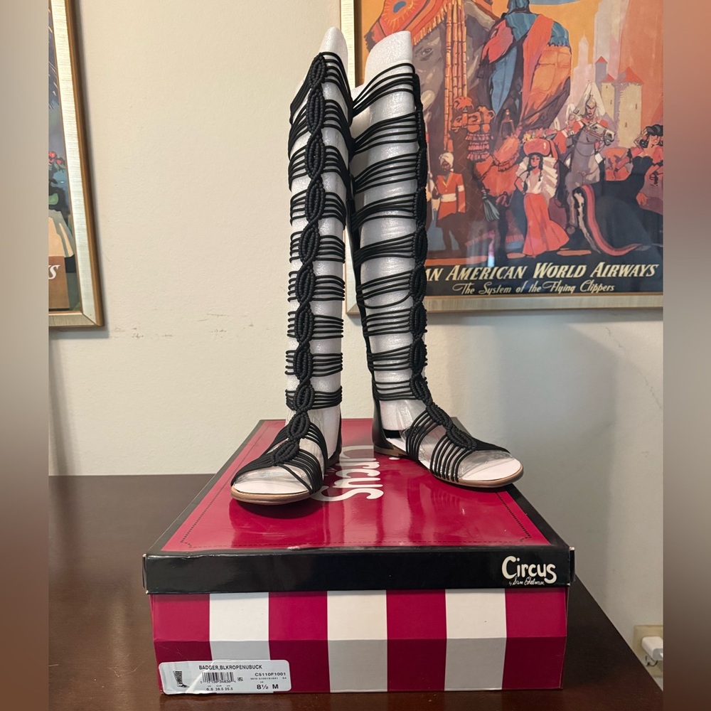Circus By Sam Edelman "Badger" Gladiator Sandal - Black - Size 8 1/2
